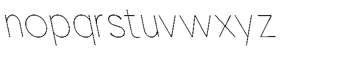 Nacht Grotesk Thin Semi Condensed Reverse Font LOWERCASE