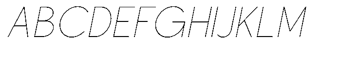 Nacht Grotesk Thin Semi Condensed Slanted Font UPPERCASE