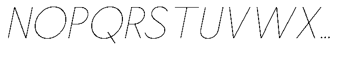 Nacht Grotesk Thin Semi Condensed Slanted Font UPPERCASE