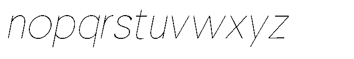 Nacht Grotesk Thin Semi Condensed Slanted Font LOWERCASE