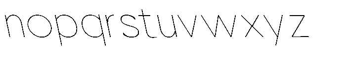 Nacht Grotesk Thin Semi Expanded Reverse Font LOWERCASE