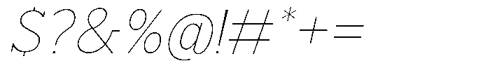 Nacht Grotesk Thin Semi Expanded Slanted Font OTHER CHARS
