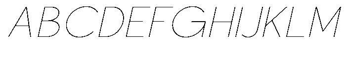 Nacht Grotesk Thin Semi Expanded Slanted Font UPPERCASE