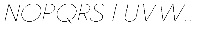 Nacht Grotesk Thin Semi Expanded Slanted Font UPPERCASE