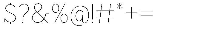 Nacht Grotesk Thin Semi Expanded Font OTHER CHARS