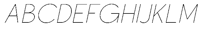 Nacht Grotesk Thin Slanted Font UPPERCASE