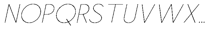 Nacht Grotesk Thin Slanted Font UPPERCASE