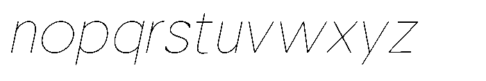 Nacht Grotesk Thin Slanted Font LOWERCASE