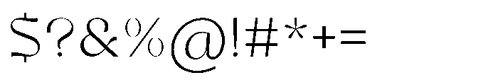 Nagoku Light Font OTHER CHARS