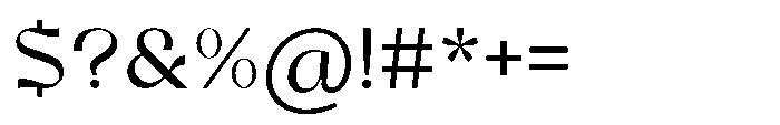 Nagoku Regular Font OTHER CHARS