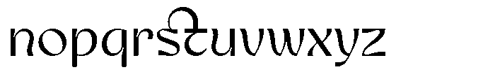 Nagoku Regular Font LOWERCASE