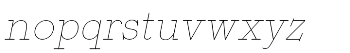 Naiche Extra Thin Slanted Font LOWERCASE