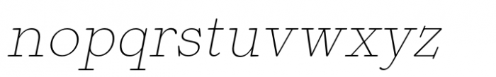 Naiche Thin Slanted Font LOWERCASE