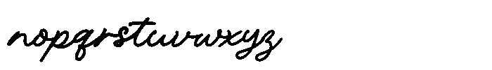 Naken Mantega Mantega Script Regular Font LOWERCASE