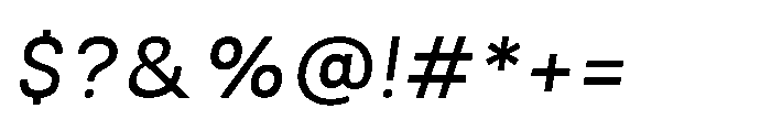 Nalte Sans Italic Font OTHER CHARS