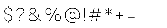 Nalte Sans Thin Font OTHER CHARS