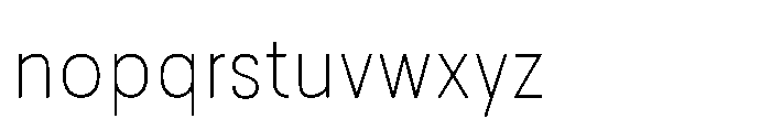 Nalte Sans Thin Font LOWERCASE