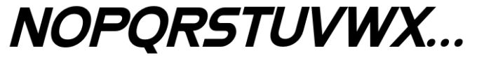 Namata Extra Bold Italic Font UPPERCASE