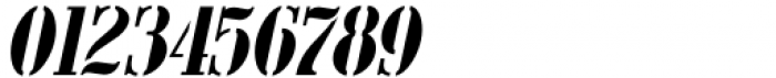 Nameplate Stencil JNL Oblique Font OTHER CHARS