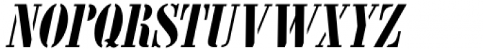 Nameplate Stencil JNL Oblique Font UPPERCASE