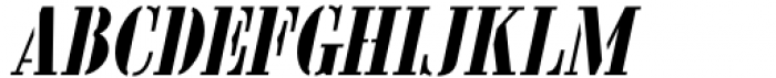 Nameplate Stencil JNL Oblique Font LOWERCASE