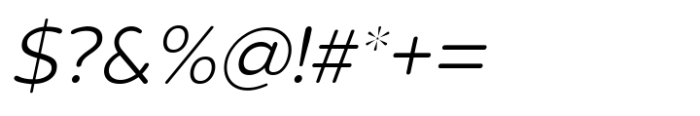 Namyv Light Italic Font OTHER CHARS