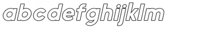 Nanami Rounded Outline Oblique Font LOWERCASE