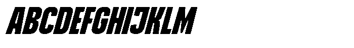 Nanika Slanted Font UPPERCASE
