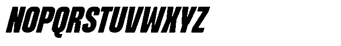 Nanika Slanted Font UPPERCASE