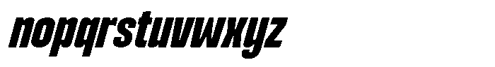 Nanika Slanted Font LOWERCASE