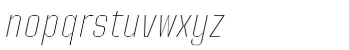 Nanueng Thin Italic Font LOWERCASE