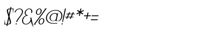 Naraku Light Italic Font OTHER CHARS