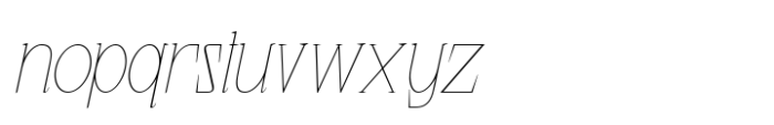 Naraku Thin Italic Font LOWERCASE