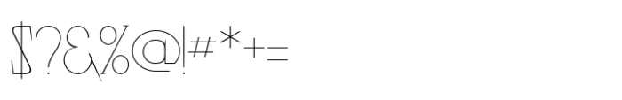 Naraku Thin Font OTHER CHARS