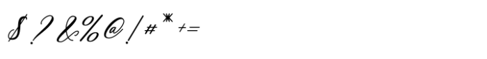 Narissa Script Font OTHER CHARS