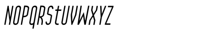 Narrow Way Medium Oblique Font LOWERCASE