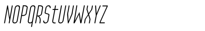 Narrow Way Plain Oblique Font LOWERCASE