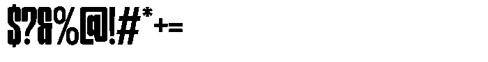 Narrowtone Bold Font OTHER CHARS