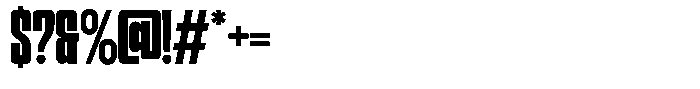 Narrowtone Extra Bold Font OTHER CHARS