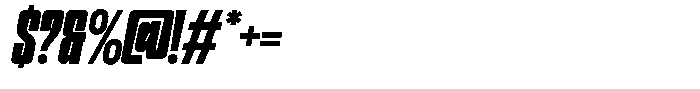 Narrowtone Italic Black Font OTHER CHARS