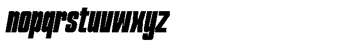 Narrowtone Italic Black Font LOWERCASE