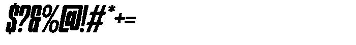 Narrowtone Italic Bold Font OTHER CHARS