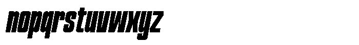 Narrowtone Italic Extra Bold Font LOWERCASE