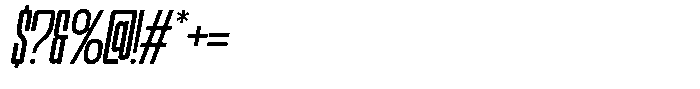 Narrowtone Italic Extra Light Font OTHER CHARS