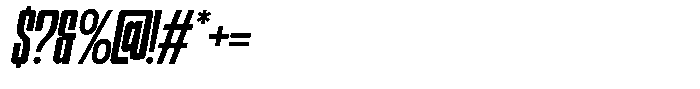 Narrowtone Italic Medium Font OTHER CHARS