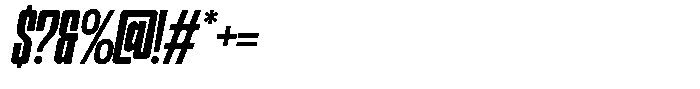 Narrowtone Italic Semi Bold Font OTHER CHARS