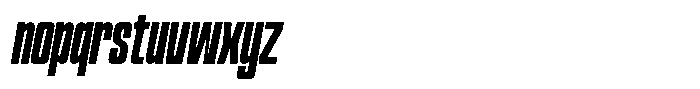 Narrowtone Italic Semi Bold Font LOWERCASE