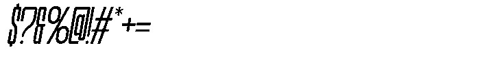 Narrowtone Italic Thin Font OTHER CHARS