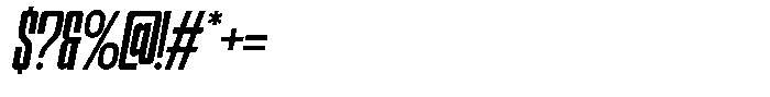 Narrowtone Italic Font OTHER CHARS