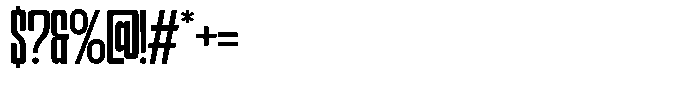 Narrowtone Regular Font OTHER CHARS